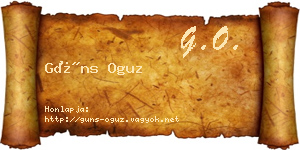 Güns Oguz névjegykártya